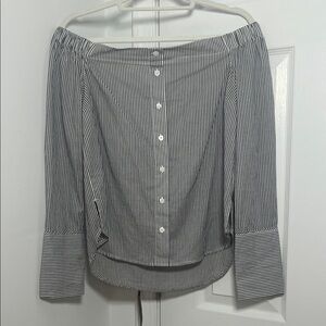 Striped Off-Shoulder Women's Top